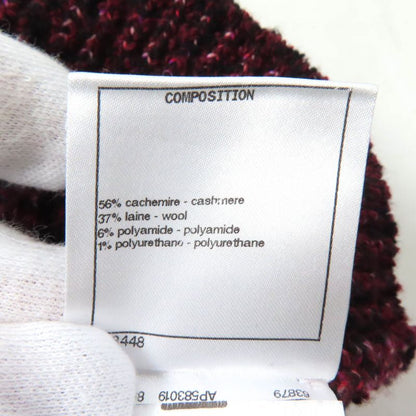 CHANEL P73852 Cashmere Wool Blend V-neck Knit Vest With Coco Mark Hardware