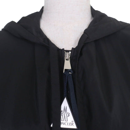 Moncler Suir Leather Logo Patch with Hood Nylon Jacket Dark Navy — view 4