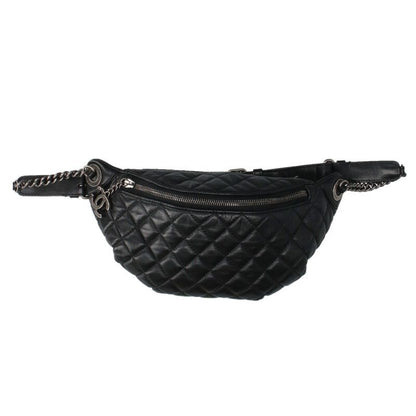 Chanel Lambskin Coco Mark Matelasse Chain Body Bag Women
