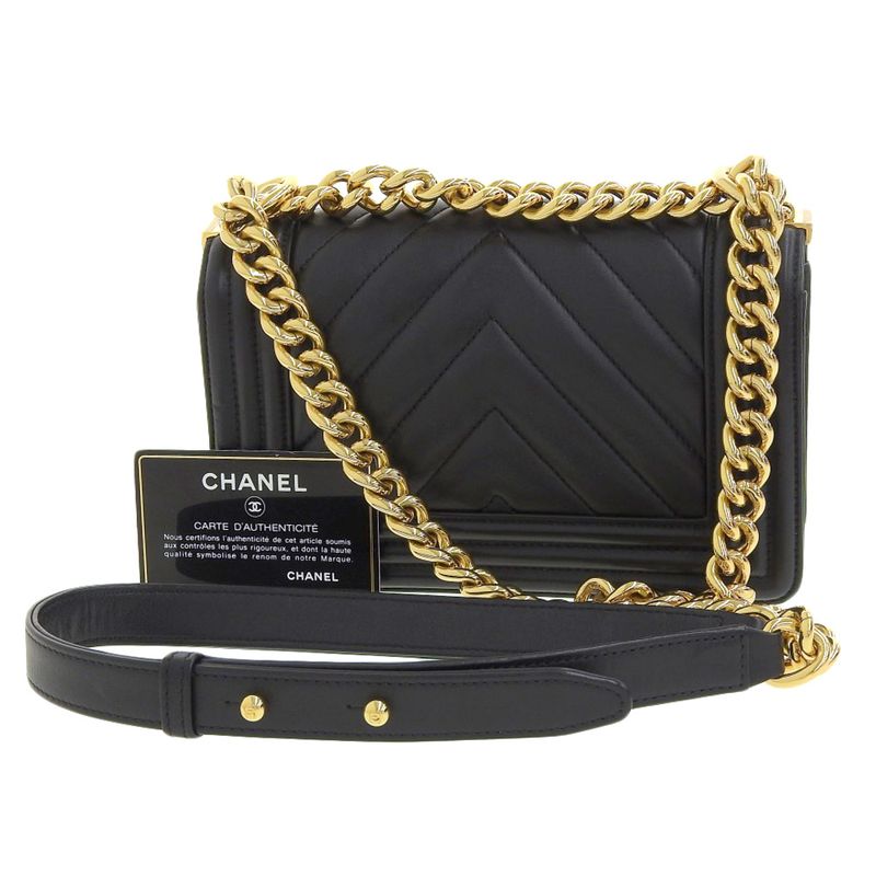 Chanel V-Stitch Mini Boy Shoulder Bag