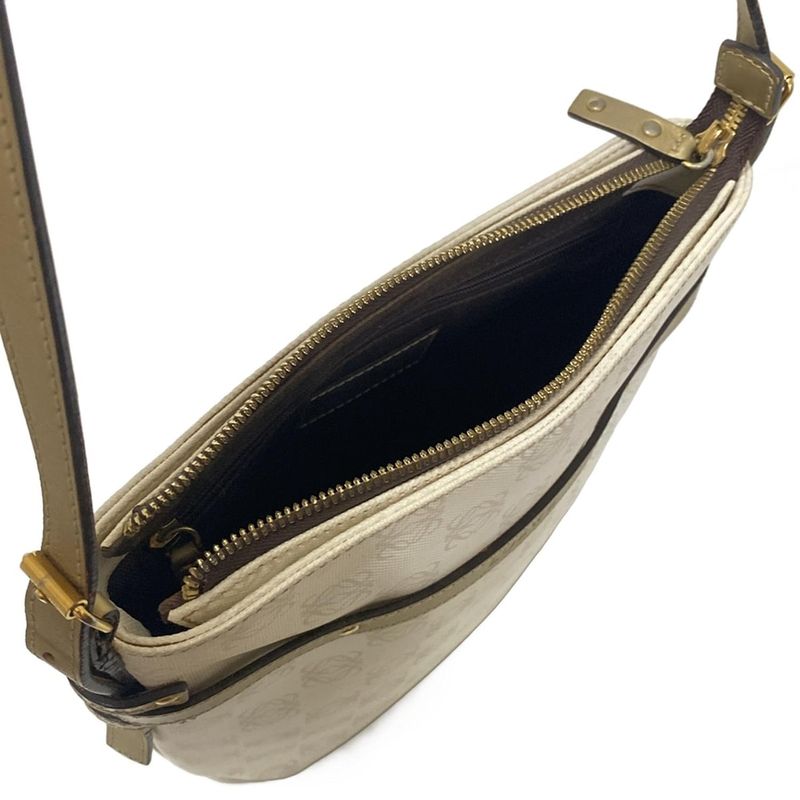Loewe Shoulder Bag Pockets White×light Gray×gold Leather