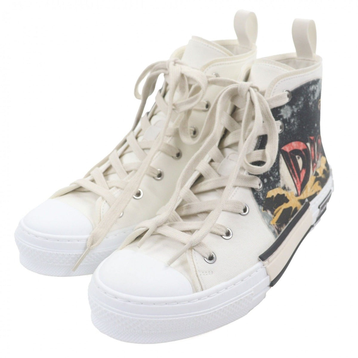 Dior Homme Astero Canvas High Cut Sneakers White 40
