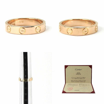Cartier Ring Mini Love Ring Size 49 Size 9 Au750 18K PG Pink Gold Approx 3.4g