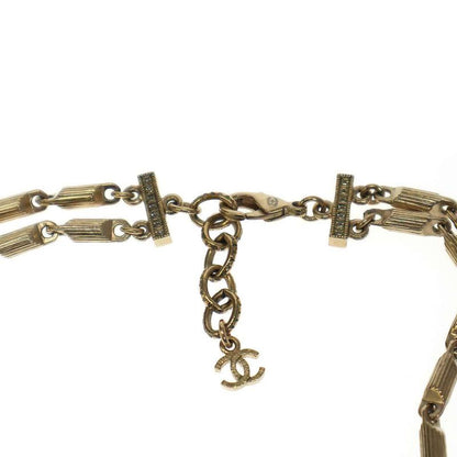 Chanel 2016 Faux Pearl Ball Coco Mark Long Necklace A16 Gold