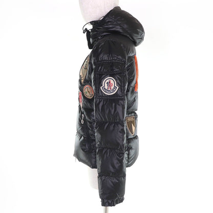Bvlgari Moncler Badia Special Logo Patch Hooded Down Jacket Black 0 — view 2