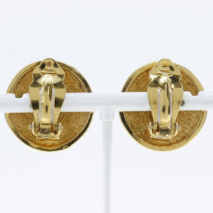 Chanel Coco Mark Matelasse Vintage Gold Plated Ladies 18.1g Earrings