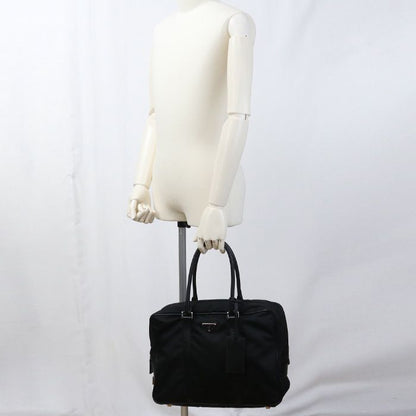 Prada Business Bag Va0702 Briefcase Nylon Saffiano Leather Men's