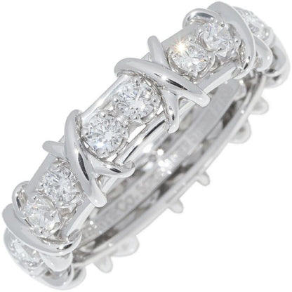 Tiffany & Co Pt950 Ring With Diamonds Totaling 129ct Jean Schlumberger 18 Stone