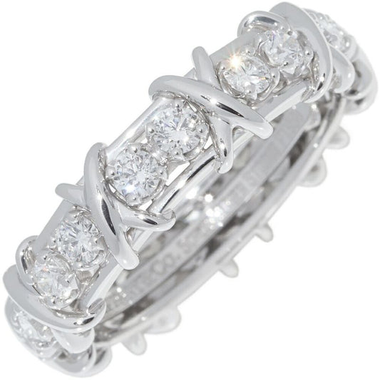 Tiffany & Co Pt950 Ring With Diamonds Totaling 129ct Jean Schlumberger 18 Stone