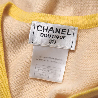 Chanel Vintage Knit Size 38 98C 90S All Cashmere Sleeveless Cardigan
