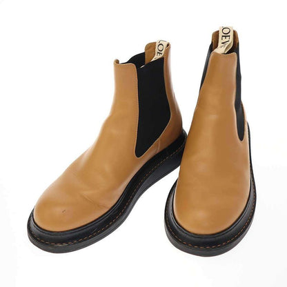 Loewe Side Gore Leather Boots Camel Brown 42