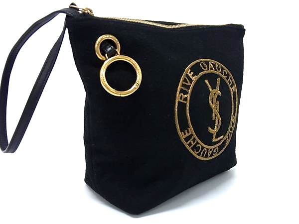 Yvessaint Laurent Yves Saint Laurent Rive Gauche Wool And Leather One Handle