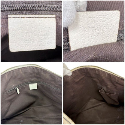 Gucci Tote Bag Sherry Line GG Canvas Brown White