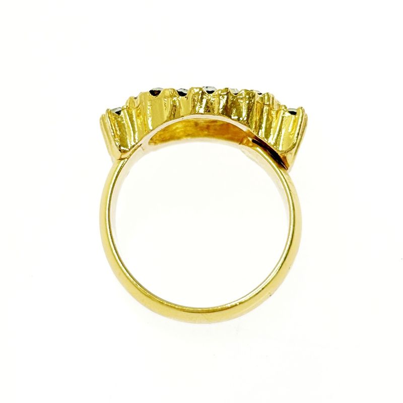 Christian Dior GP Rhinestone Dior Logo Ring Gold 404035 Ring