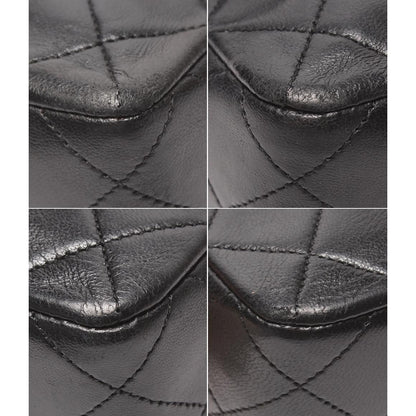 Chanel Chain Shoulder Bag Gold Lambskin Quilted Single Flap — view 5