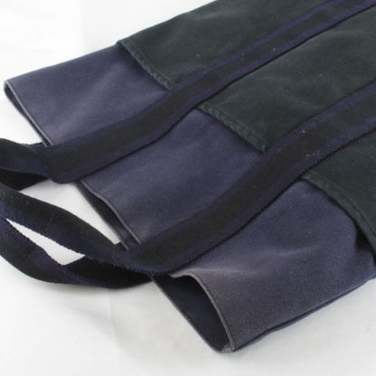 Hermes Fourre Tout Cabas Tote Bag Canvas Navy