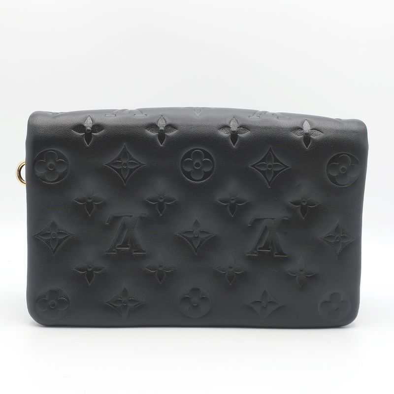 Louis Vuitton Pochette Cousin Shoulder Bag M82116 Monogram Black Gold