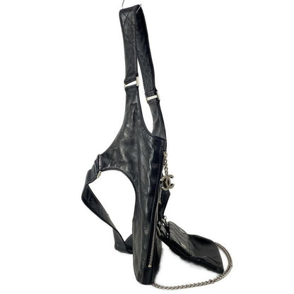 Chanel Shoulder Bag Jacket Black Silver Hardware / Coco Mark / Matelasse