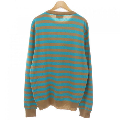 Hermes Knit Sweater Cashmere Beige Green Border — view 2