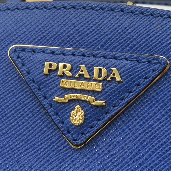 Prada 2way Bag Saffiano Odette 2way Bag Saffianoleather Blue Goldhardware Blue
