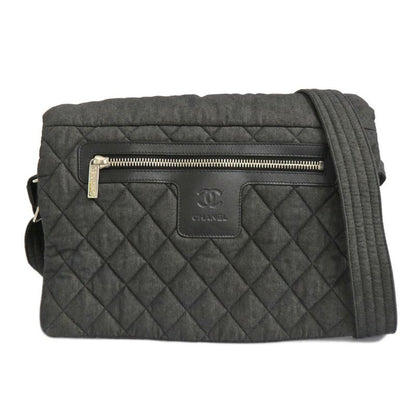 Chanel Cocococoon Messenger Bag Cotton Shoulder Denim Black