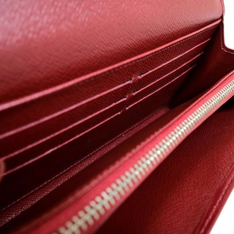 Louis Vuitton Long Wallet Epi Red Ruby Set Of Two 61ka294