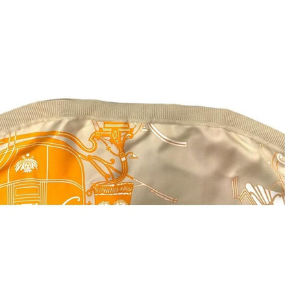 Hermes Twill Raine Long Sleeve Knit Exlibris Beige Size 36 Cashmere with Box