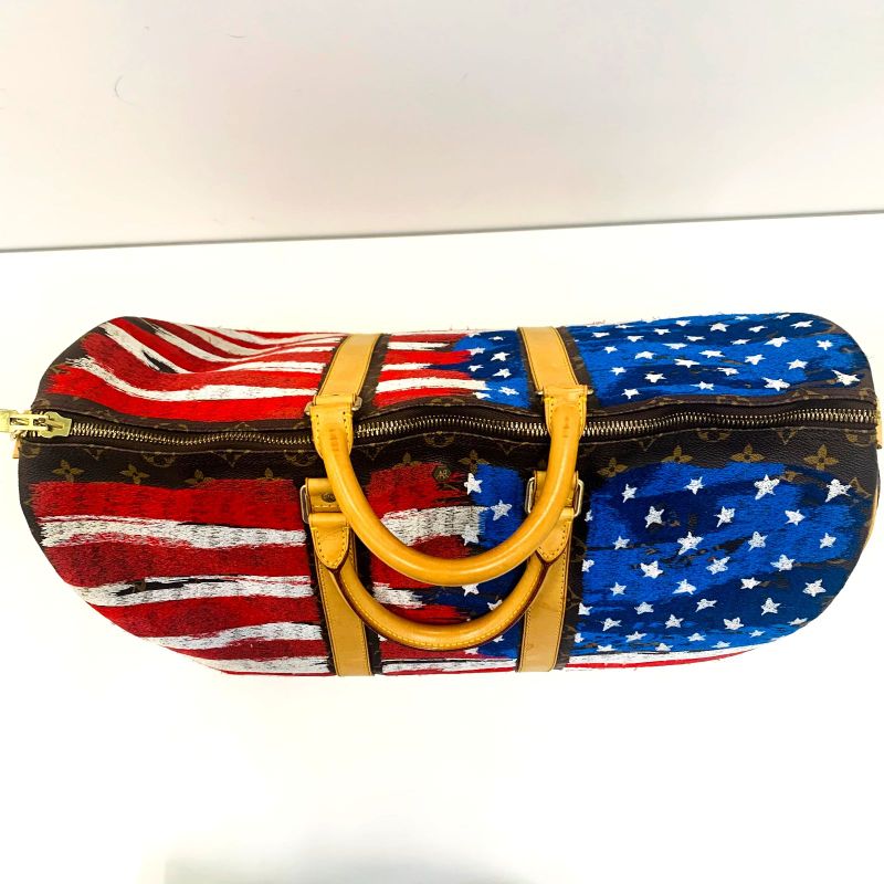 Louis Vuitton JAY AHR FLAG USA Paint Brushed Model Keepall : X0358