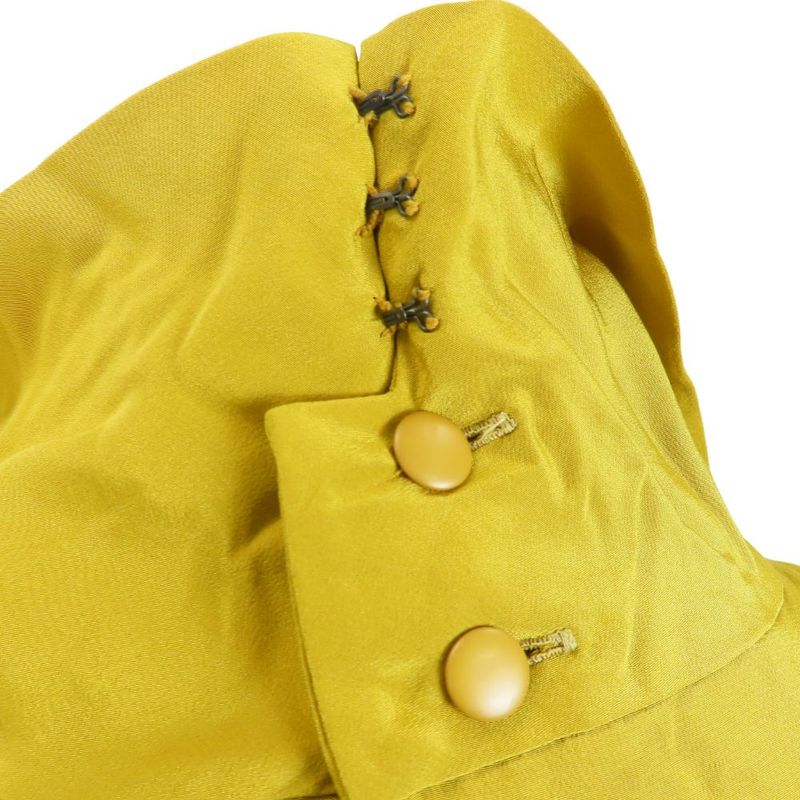 Christian Dior Blouse M Silk Mustard Bow Tie Blouse Top Apparel Women Ladies