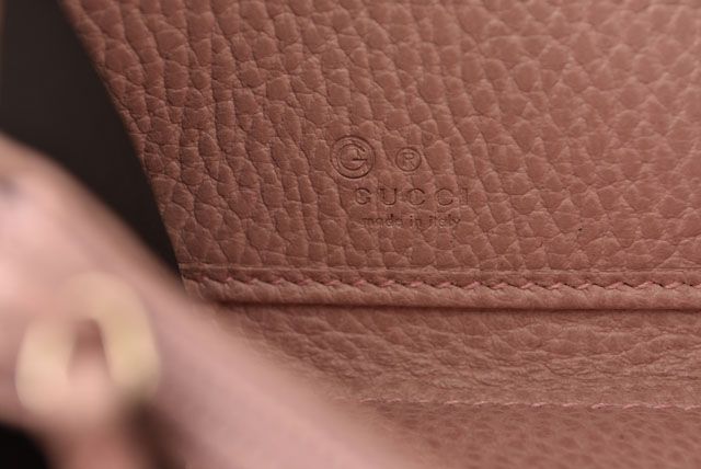 Unused Gucci Long Wallet Petite Marmont Leather Light Pink 449347