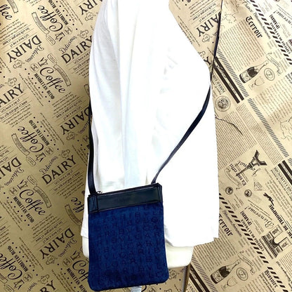 Bvlgari Bulgari Shoulder Bag Logo Mania Denim Blue Pochette Smartphone — view 2