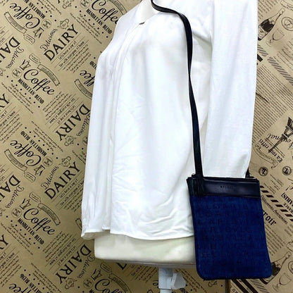 Bvlgari Bulgari Shoulder Bag Logo Mania Denim Blue Pochette Smartphone — view 3