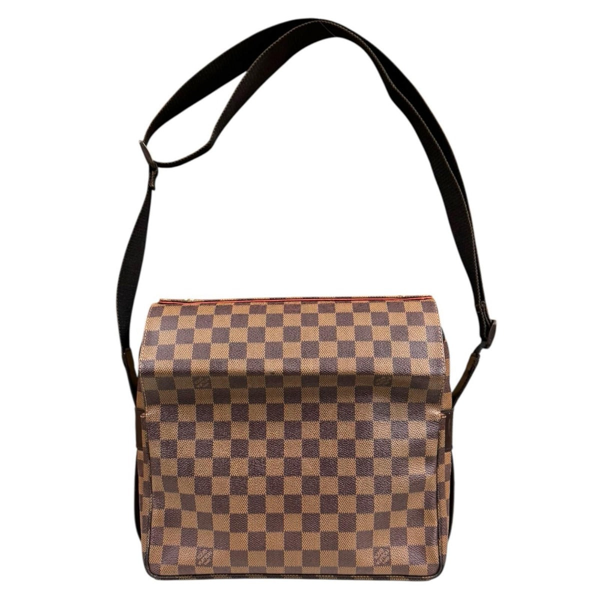 Louis Vuitton Naviglio Damier Shoulder Bag Canvas Brown