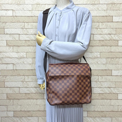 Louis Vuitton Naviglio Damier Shoulder Bag Canvas Brown — view 2