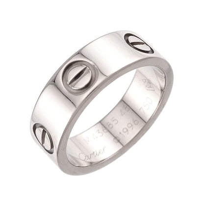Cartier Love Classic 48 Ring 18k WG White Gold 750