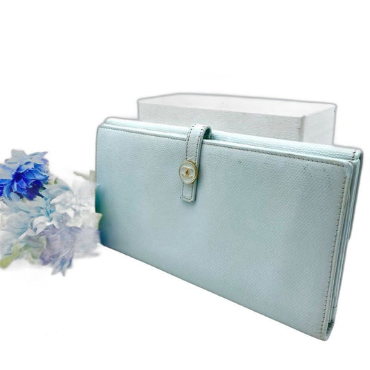 Chanel Coco Button Bifold Wallet Lime Green Card Billfold