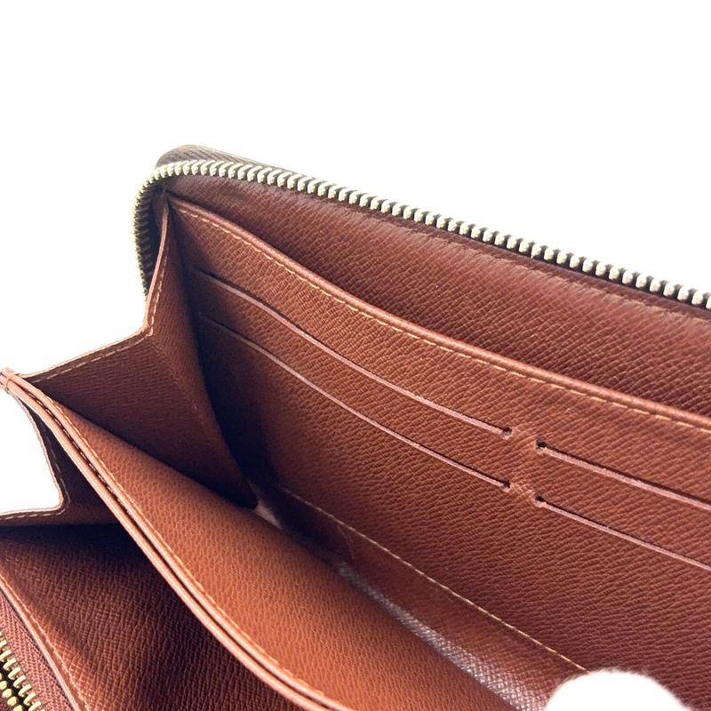 Louis Vuitton Zippy Wallet Monogram Fuchsia PVC Brown Round Zipper Long Wallet