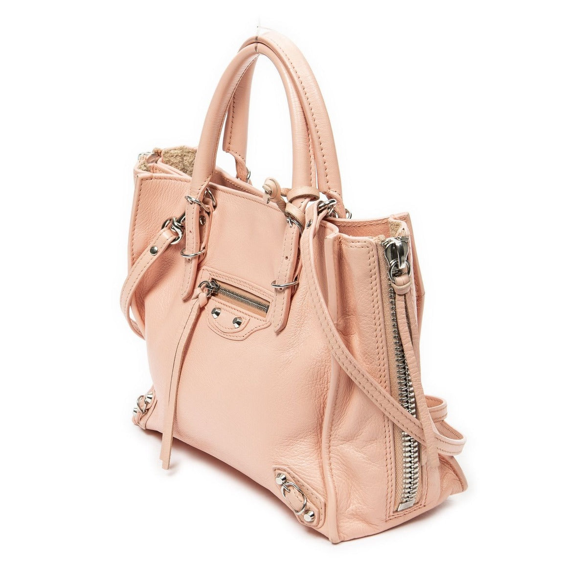 Balenciaga Papier A6 Zip Around Tote Pink Calfskin Leather — view 2