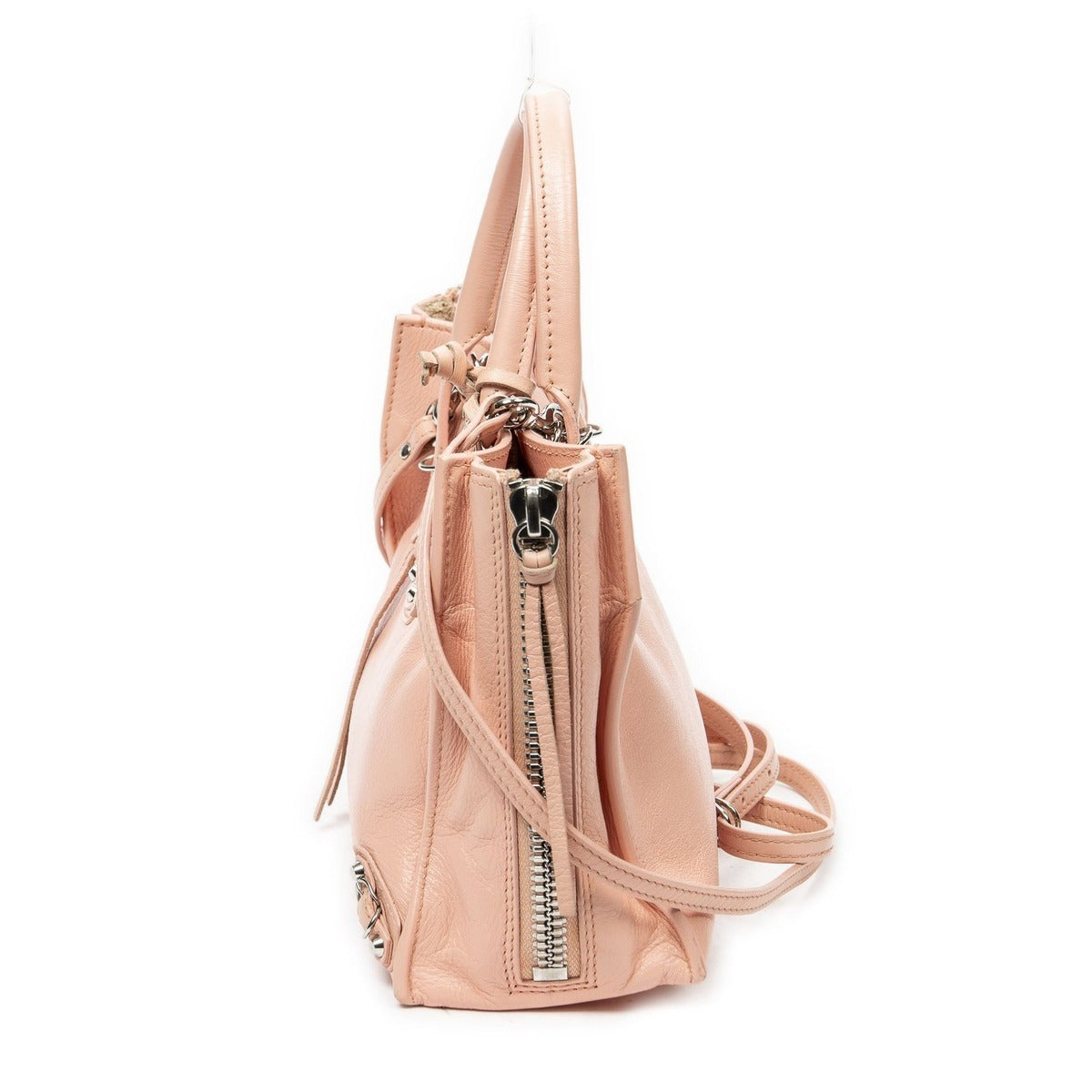 Balenciaga Papier A6 Zip Around Tote Pink Calfskin Leather — view 3