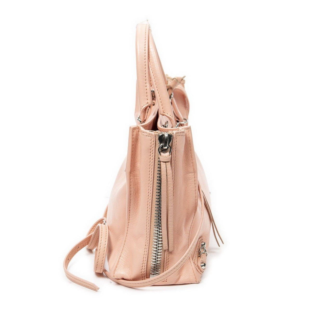 Balenciaga Papier A6 Zip Around Tote Pink Calfskin Leather — view 4