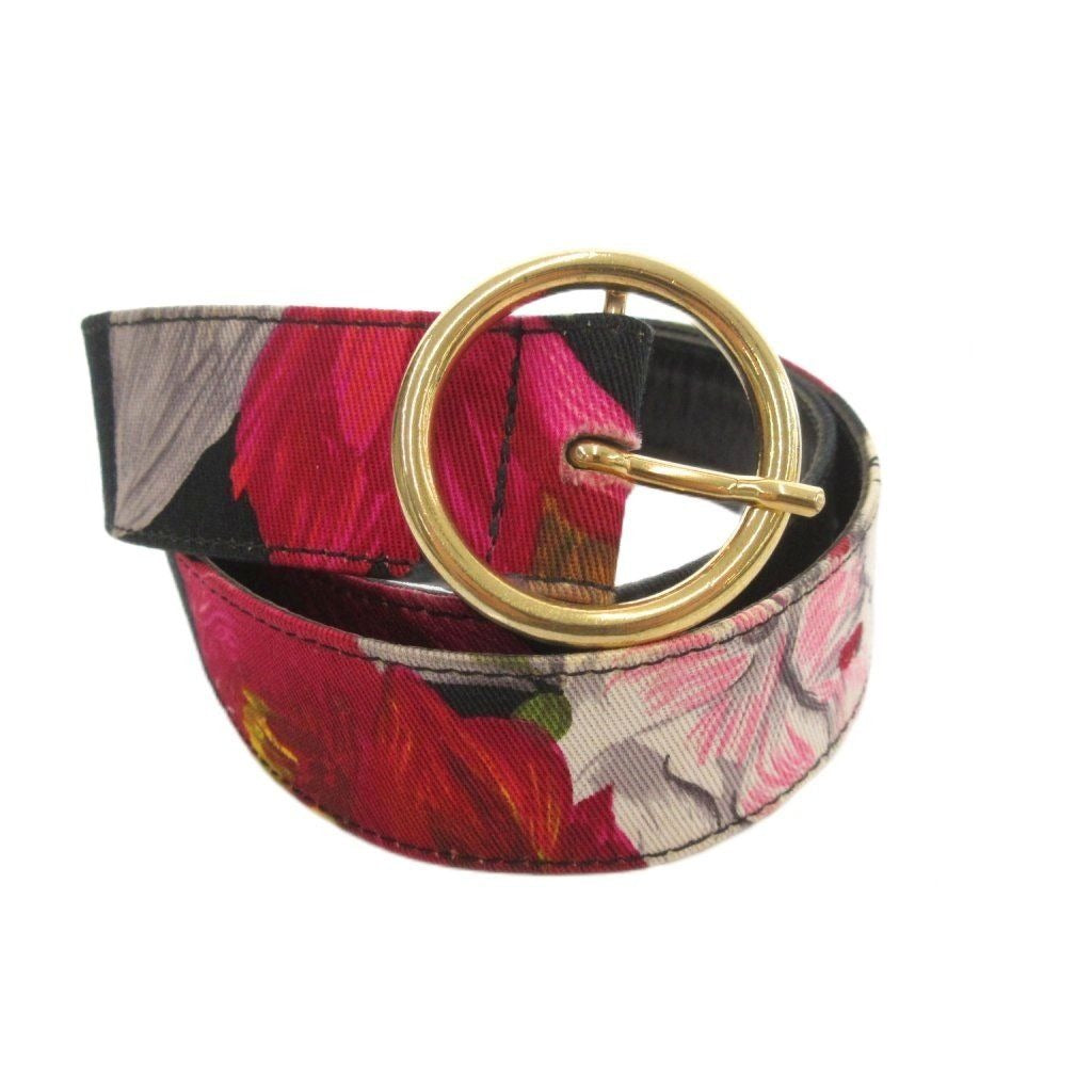 Dolce & Gabbana Gabba Nadolgaba Belt Flo Lal Print Floral Black
