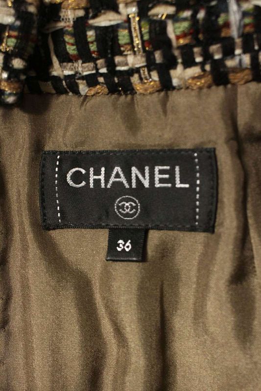 Chanel P54204v40769 Tweed Silk Skirt Women 36