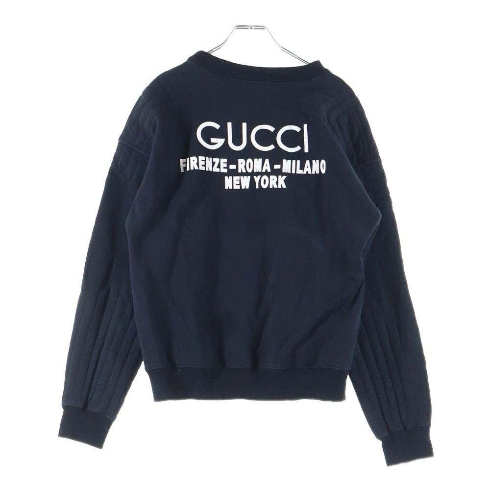 Gucci Back Logo Print Crew Neck Sweatshirt Black