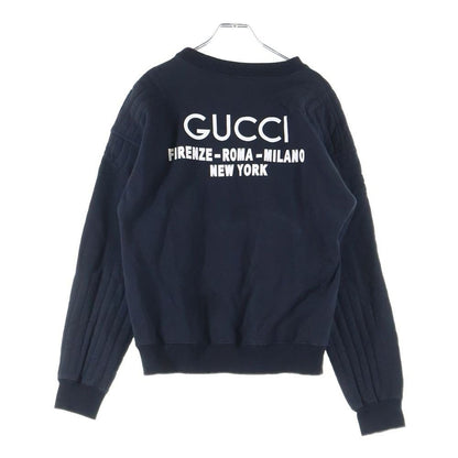 Gucci Back Logo Print Crew Neck Sweatshirt Black
