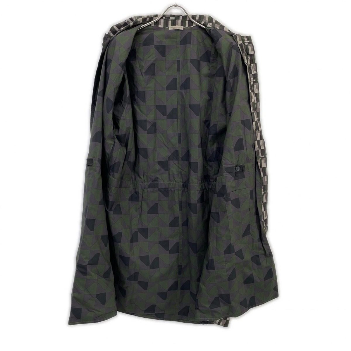 Bottega Veneta Khaki Check Spring Coat 46 — view 3