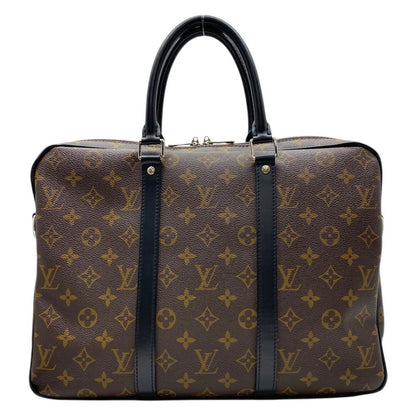 Louis Vuitton Monogram Macassar Porte Documents Voyage Business Briefcase