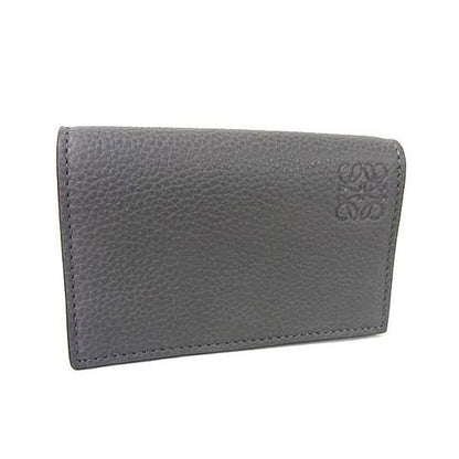 Loewe Anagram Leather Card Case Business Holder Gray