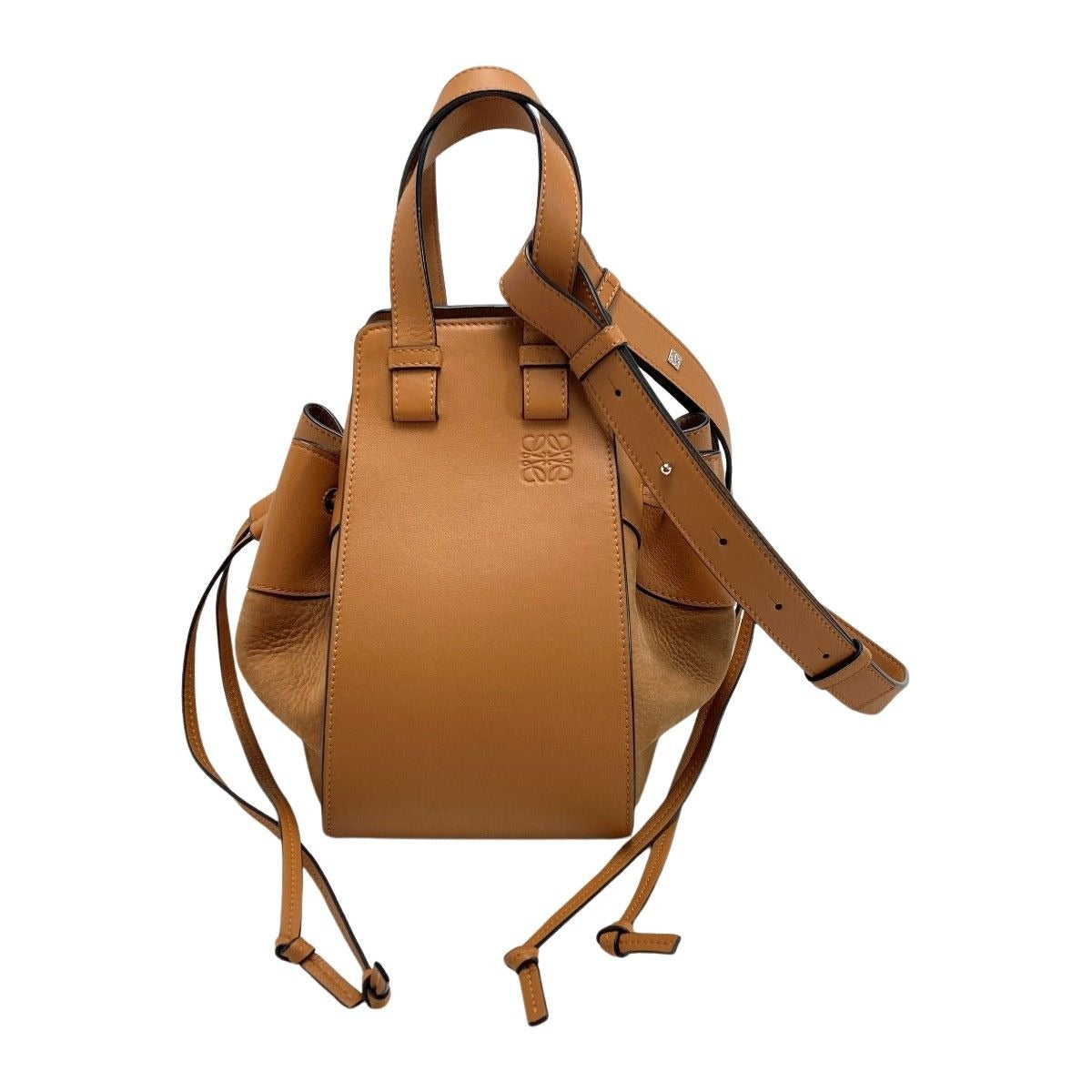 Loewe Hammock Draw St Ring Small 2-Way Bag 314.79 Z95 Camel Handbag