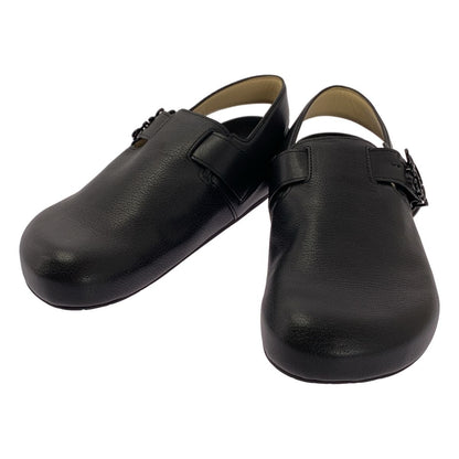 Loewe Ease Leather Anagram Clog Sandals 40 Black