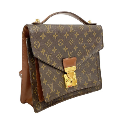 Louis Vuitton Handbag Monogram Monceau 28 Brown 2-Way — view 2
